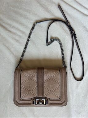 Women's Taupe Crossbody Shoulder Bag